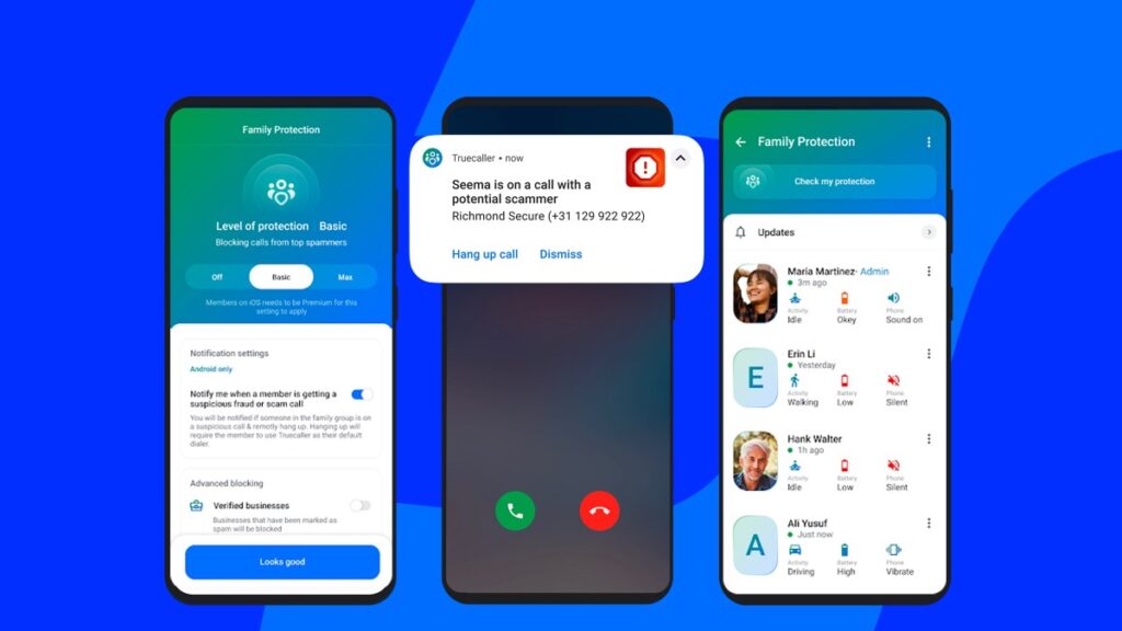 Truecaller introduce la protezione famiglia contro le chiamate truffa con supporto AI